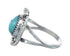 Native American Genuine Sterling Silver Turquoise Ring Size 6-1/2 AX124091