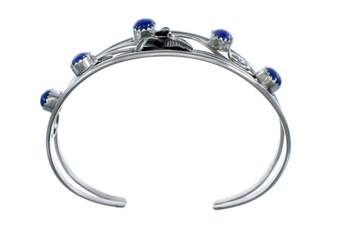 Native American Navajo Sterling Silver Lapis Cuff Bracelet JX123914