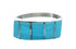 Native American Zuni Sterling Silver Turquoise Ring Size 10-3/4 JX124079