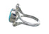 Navajo Sterling Silver Turquoise Inlay Turtle Ring Size 7 JX124082