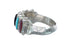 Native American Zuni Sterling Silver Multicolor Needlepoint Ring Size 7 JX124110