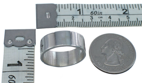 Native American Navajo Authentic Sterling Silver Ring Size 12-1/2 JX124050