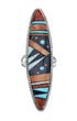 Native American Sterling Silver Multicolor Multistone Inlay Ring Size 9 JX124115
