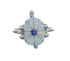 Native American Multicolor Opal Sterling Silver Turtle Ring Size 7-3/4 JX124208