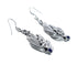 Native American Navajo Sterling Silver Lapis Feather Hook Dangle Earrings AX124286