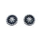 Navajo Concho Sterling Silver Post Stud Earrings AX124284