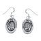 Sterling Silver Bear Paw Navajo Hook Dangle Earrings AX124329