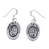 Sterling Silver Bear Paw Navajo Hook Dangle Earrings AX124329