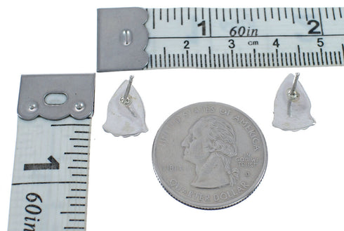 Native American Multicolor Multistone Inlay Post Earrings JX124215