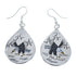 Native American Navajo Multicolor Sterling Silver Eagle Hook Dangle Earrings JX124266