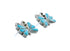 Native American Zuni Sterling Silver Turquoise Butterfly Post Earrings JX124224