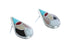 Native American Multicolor Tear Drop Sterling Silver Post Stud Earrings JX124241