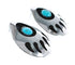 Navajo Genuine Sterling Silver Turquoise Bear Paw Post Earrings JX124273