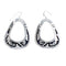 Native American Navajo Genuine Sterling Silver Hook Dangle Earrings JX124325