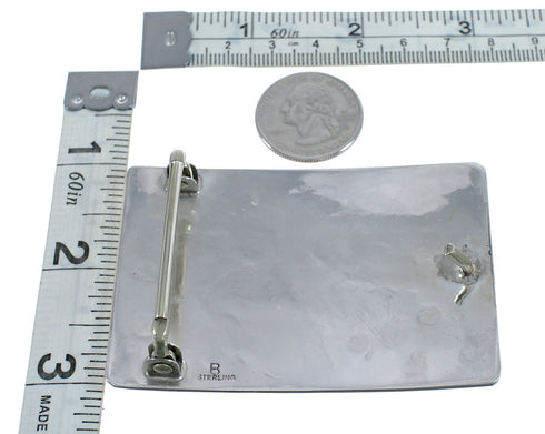 Native American Navajo Sterling Silver End Of The Trail Belt Buckle JX124352