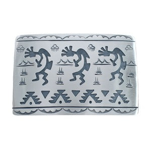 Native American Navajo Sterling Silver Kokopelli Belt Buckle JX124339