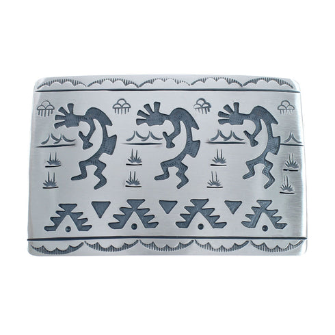 Native American Navajo Sterling Silver Kokopelli Belt Buckle JX124339