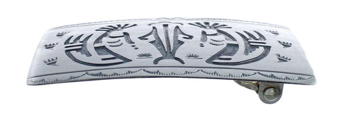 Native American Navajo Sterling Silver Kokopelli Belt Buckle JX124343