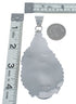 Onyx And Sterling Silver Tear Drop Navajo Leaf Pendant AX124488