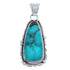 Authentic Sterling Silver And Turquoise Navajo Pendant AX124393