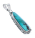 Authentic Sterling Silver And Turquoise Navajo Pendant AX124394