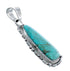 Authentic Sterling Silver And Turquoise Navajo Pendant AX124398