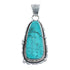 Authentic Sterling Silver And Turquoise Navajo Pendant AX124400