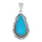 Genuine Sterling Silver Turquoise Navajo Pendant AX124437