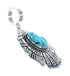 Authentic Sterling Silver Native American Turquoise Pendant AX124405