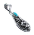 Genuine Sterling Silver American Indian Turquoise Eagle Pendant AX124415