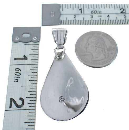 Genuine Sterling Silver American Indian Turquoise Eagle Pendant AX124415