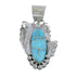 Native American Navajo Blue Opal Authentic Sterling Silver Pendant JX124520