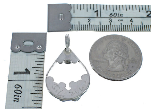 Native American Zuni Multicolor Multistone Sunface Inlay Pendant JX124439