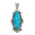 Native American Navajo Turquoise Genuine Sterling Silver Pendant JX124421