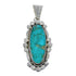 Native American Navajo Turquoise Genuine Sterling Silver Pendant JX124424