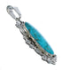 Native American Navajo Turquoise Genuine Sterling Silver Pendant JX124426