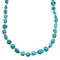 Native American Navajo Turquoise Bead Sterling Silver Necklace JX124544