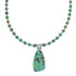 Sterling Silver Turquoise Pendant Bead Native American Necklace Set JX124551