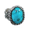 Sterling Silver Southwest Turquoise Ring Size 5-1/2 JX124586