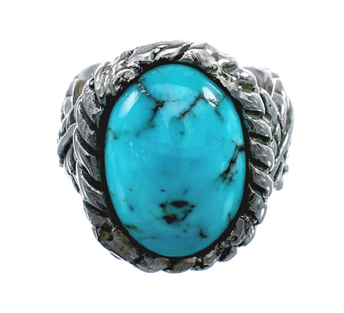 Sterling Silver Southwest Turquoise Ring Size 5-1/2 JX124586