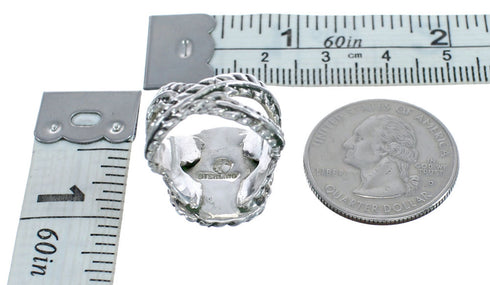 Sterling Silver Southwest Turquoise Ring Size 5-1/2 JX124586