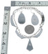 Southwestern Silver Multicolor Inlay Link Necklace Earrings Set JX124592
