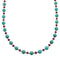 Southwestern Turquoise and Coral Sterling Silver Bead Necklace JX124635