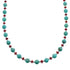 Southwestern Turquoise and Coral Sterling Silver Bead Necklace JX124635