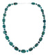 Turquoise Native American Bead And Silver Necklace AX124695