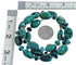 Turquoise Native American Bead And Silver Necklace AX124695