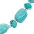 Kingman Turquoise Native American Bead And Silver Necklace AX124690