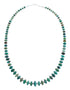 Native American Navajo Turquoise Bead Sterling Silver Necklace AX124668