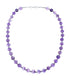 Southwest Amethyst Bead Sterling Silver Necklace AX124716