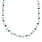 Turquoise and Mother of Pearl Bead Sterling Silver Necklace AX124718